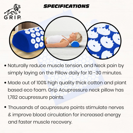 Grip Acupressure Neck Pillow Purple Color