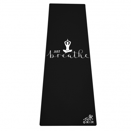grip 36 inches x 78 inches 12mm thickness black color just breathe design yoga mats for men women