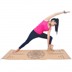 Grip Cork Yoga Mat 3 mm with 1 Cork Yoga Brick