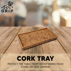 Grip Cork Tray, protect the table from water marks food stains or heat damage