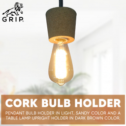 Grip Decor Cork Bulb Holder with Bulb for home decoration 