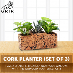 Grip Cork Planter Set Of 3, helps you to create a mini garden of your choice at any place