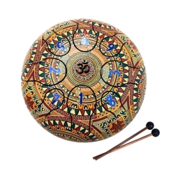 Grip Happy Drum with stick: Embracing Joy through Rhythm for Meditation, Yoga, Musical Education, and Gifting. ( 8 inch )