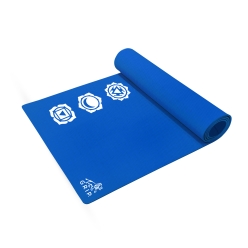 Grip Yoga Mat | 36 x 75 Inches | 12mm Thick | 7 Chakras Design | Anti-Slip | Home & Gym | Men & Women | Blue Color