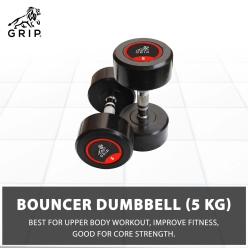 Grip Bouncer Dumbbells for Men & Women | Gym Equipment Set for Home Gym Workout & Exercise | For Strength Training & Fitness Accessories & Tools (5 Kg)