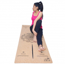 Grip Cork Yoga Mat 5 mm with 1 Cork Yoga Brick