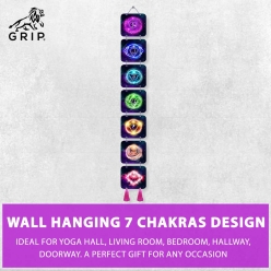 Grip Wall Hanging  7 Chakras Design, Decorative Items For Home, With High Quality Digital Print