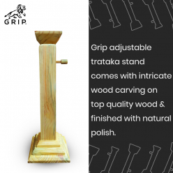 Grip adjustable trataka stand comes with intricate wood carving on top quality wood