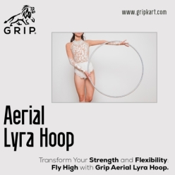 GRIP Aerial Lyra Hoop – 80 CMS, 25MM Dia| Durable & Safe for Aerial Training | Only Stainless-Steel Ring