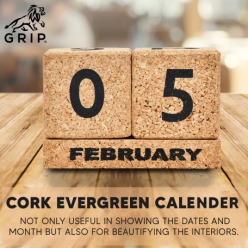 Grip Cork Evergreen Calendar for Your Office Desk, Home uses