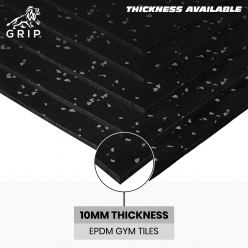 Grip EPDM Gym Flooring Tiles With White Granules | Set of 6 | 10 MM Thickness