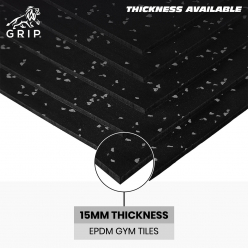 Grip EPDM Gym Flooring Tiles With Granules | Set of 2 | 15 MM Thickness