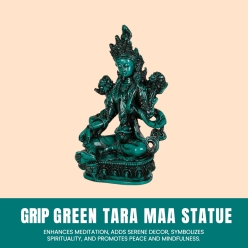 Grip Yoga Statue - Green Tara Maa Statue Resin Tibetan Buddhist Goddess, Decorative Showpiece - A piece of art that captures the essence of yoga and its spiritual and physical aspects