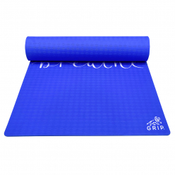 Grip 24 Inches x 72 Inches, 8MM Thickness, Blue Color, Just Breathe Yoga Mats For Men & Women.