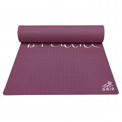 Grip 24 Inches x 72 Inches, 10MM Thickness, Cherry Color, Just Breathe Yoga Mats For Men & Women.