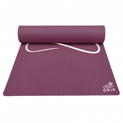 Grip 24 Inches x 72 Inches, 6MM Thickness, Cherry Color, Yog Asana Design Yoga Mats For Men & Women.