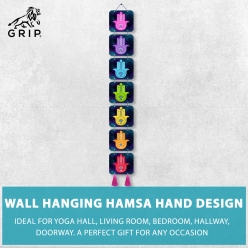 Grip Wall Hanging Hamsa Hand Design, Decorative Items For Home, With High Quality Digital Print