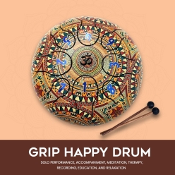 Grip Happy Drum Tune Musical Instruments With Mallets For Meditation Entertainment - (A) Scale (6 Inch)