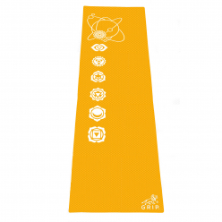 Grip 24 Inches x 72 Inches, 6MM Thickness, Orange Color, OnTheGoSeries Design Yoga Mats For Men & Women.