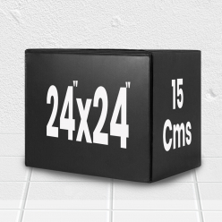 Grip Plyometric Box 24"×24", increases muscle power, explosiveness, and body control - 15Cms