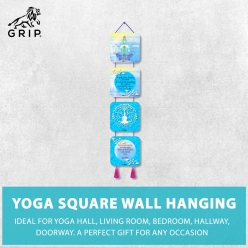 Grip Yoga Square Wall Hanging, Decorative Items For Home, With High Quality Digital Print