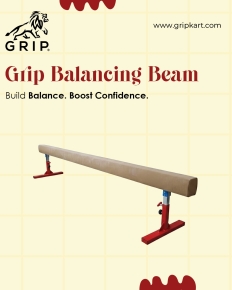 GRIP Balancing Beam for Gymnastics | Height Adjustable Training Beam with Steel Base