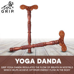 Grip Yoga Danda, it regulates the flow of BREATH in nostrils, which helps achieve optimum energy flow in the body.